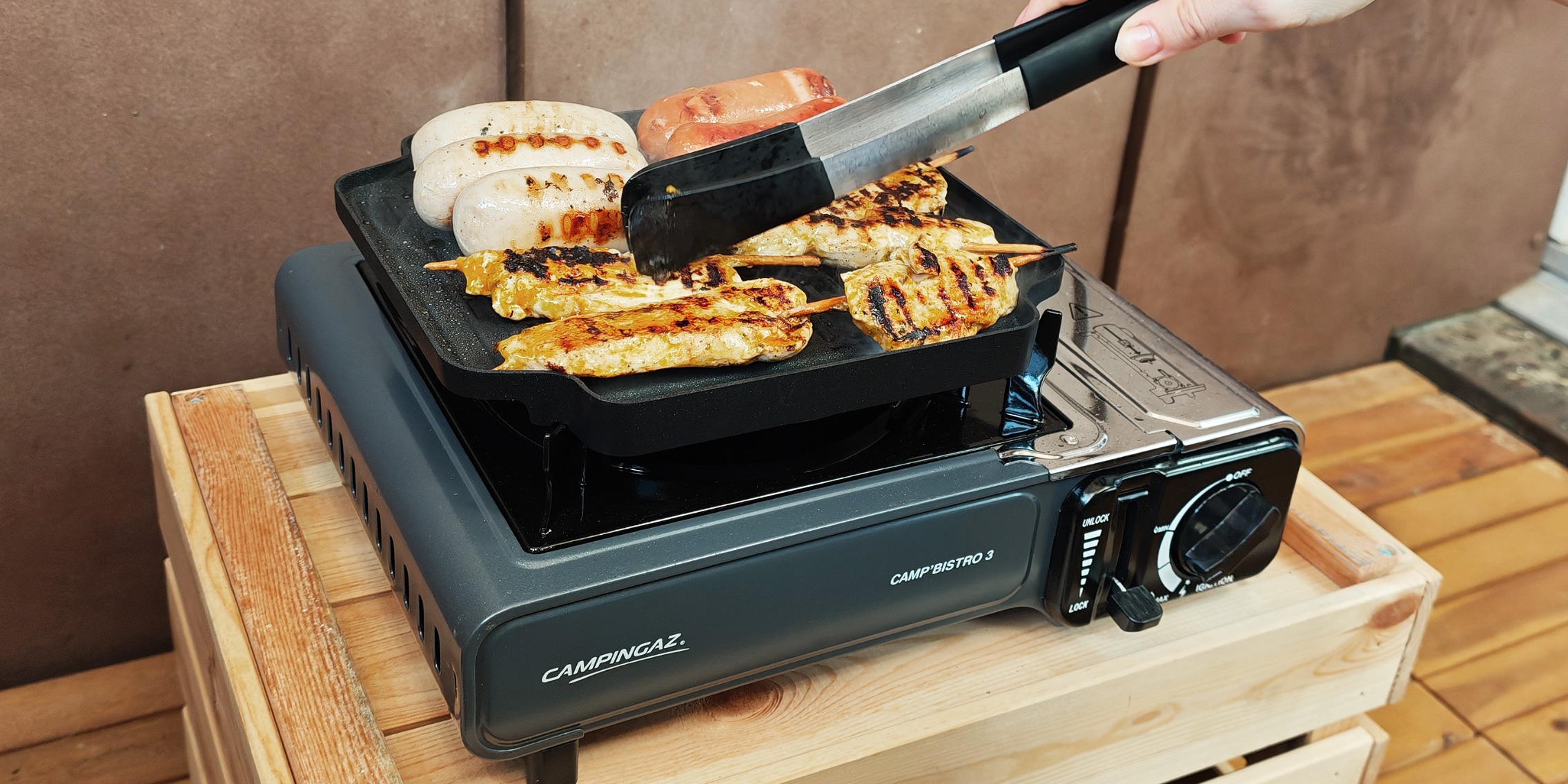 バーベキュー・調理用品 Campingaz instaflam Campingaz Camp'Bistro 3 with griddle review - Galaxus